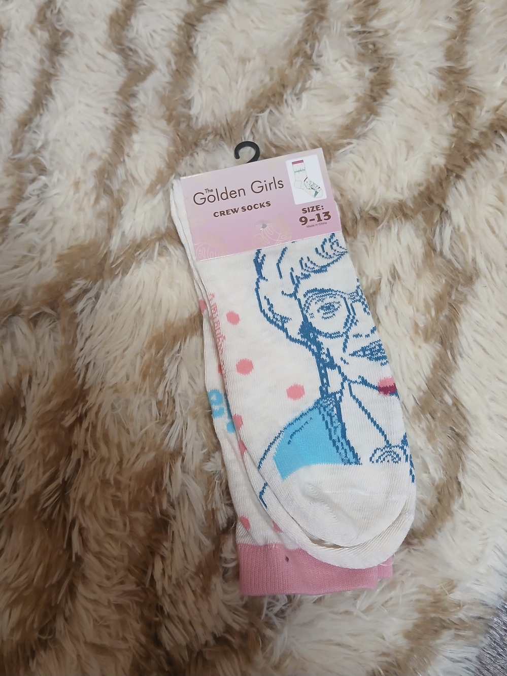 Ladies Golden Girls Sophia Iconic Retro TV Cartoon Warm Pink Socks